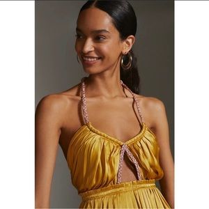 NWT Anthropologie - Silk Colorblocked Maxi Dress